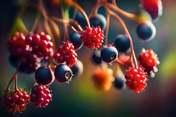 red berries of a currant - Powered by Adobe