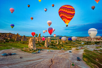 Air balloons place in Cappadocia-amazing and unreal views in  Valley.