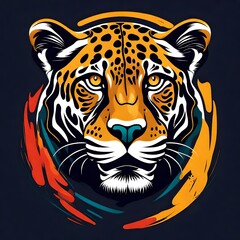 A logo for a business or sports team featuring a jaguar cat that is suitable for a t-shirt graphic.