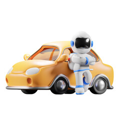 astronaut with car