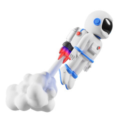 astronaut launch with jetpack