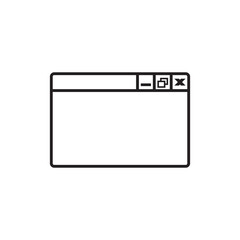 browser window icon vector