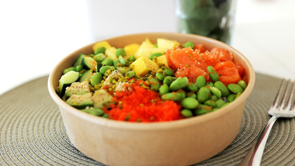 The scientist works in a modern scientific laboratory for the research and development of...