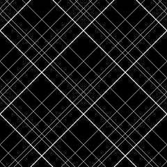 Seamless background with white cross threads on black. Geometric pattern for background, wallpaper, textiles