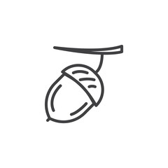 Acorn shell line icon