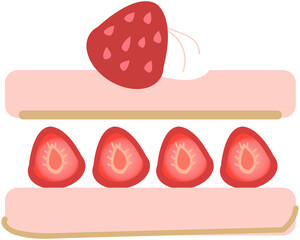 Strawberry Cake Icon