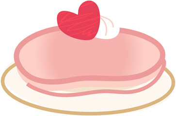 Pink valentines cupcake dessert