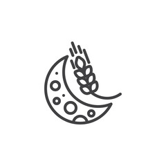 Harvest Moon line icon