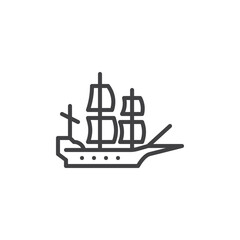Pilgrim Ship line icon