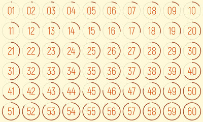 Countdown timer. Clock counter. Vector template for your design.