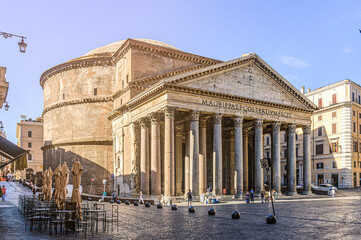 Fototapeta na wymiar Agrippa's Pantheon on the Field of Mars in Rome