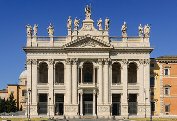 Fototapeta na wymiar Archbasilica of Saint John Lateran, Cathedral of Rome