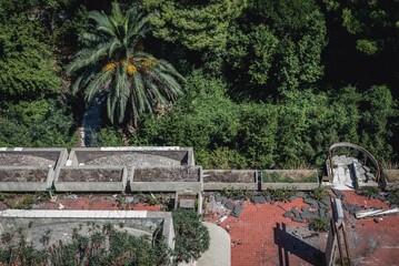Old hotel in so called Bay of Abandoned Hotels in Kupari, Croatia