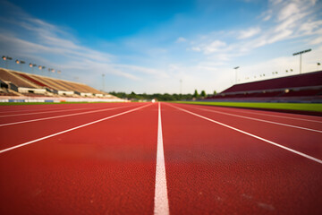 Pristine Running Track. Smooth Surface Ready for Runners