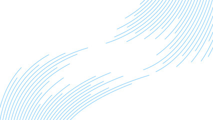 Abstract vector banner with light blue waves. Editable stroke - 635765933