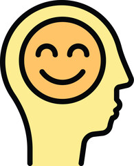 Good feedback icon outline vector. Report review. Support reference color flat