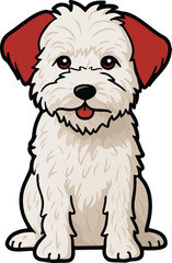 cute little puppy with smile beautiful vector design