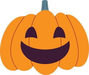 Cute spooky pumpkin ghost halloween illustration