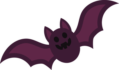 Cute spooky bat halloween illustration