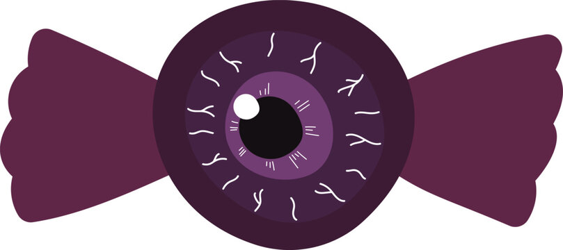 Spooky candy eye halloween illustration
