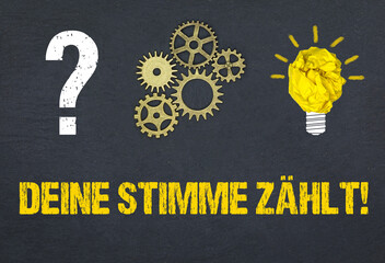 Obraz premium Deine Stimme zählt! 