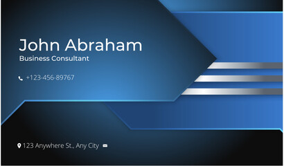 blue  Business card design