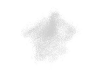 Artificial fiber for filling pillows and blankets, holofiber, isolated