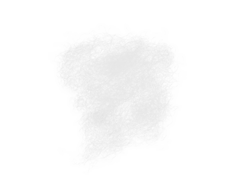 Artificial fiber for filling pillows and blankets, holofiber, isolated