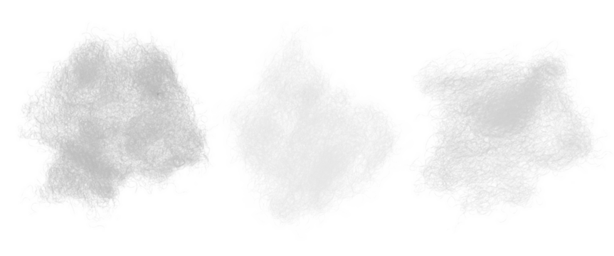 Artificial fiber for filling pillows and blankets, holofiber, isolated