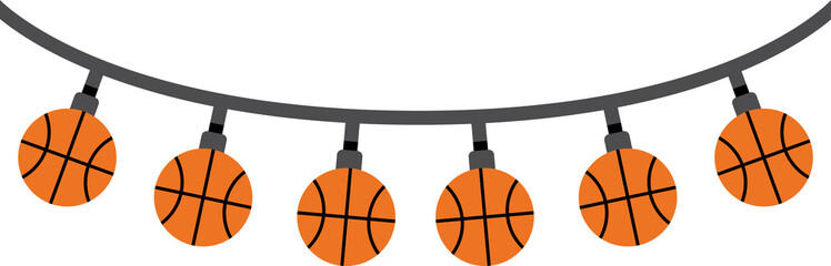 basketball color Hanging Decoration Illustration 