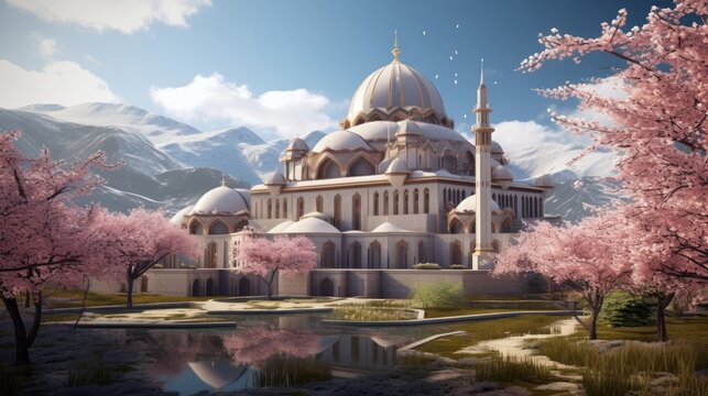 Edebali mosque in Kirikkale province Turkey 02.04.2020 generative ai