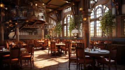interior of a restaurant generative ai