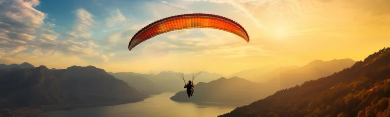 Foto op Plexiglas Paragliding banner © kramynina