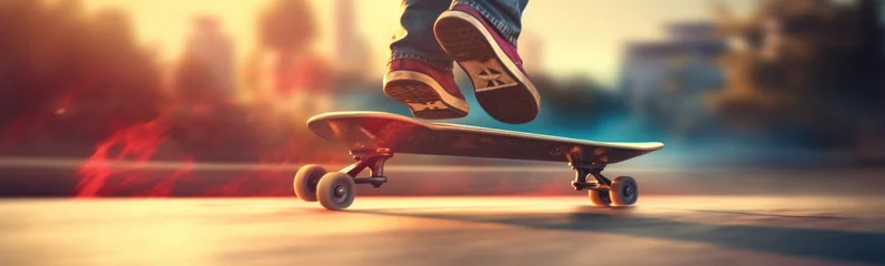 Gordijnen Skateboarding sport banner © kramynina