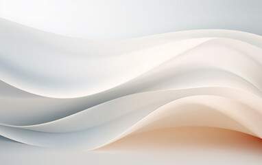 Obraz premium Simple white background with smooth lines in light