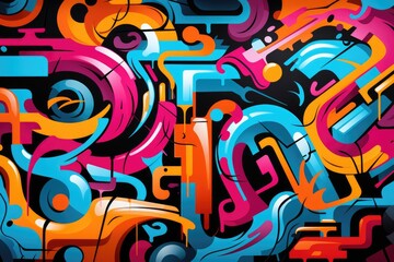 Urban Graffiti Vibes Abstract patterns - abstract background composition