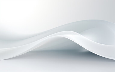 Obraz premium Simple white background with smooth lines in light