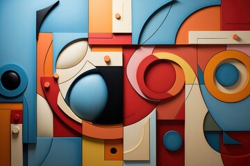 Cubist Inspiration Cubism-inspired abstract composition - abstract background composition