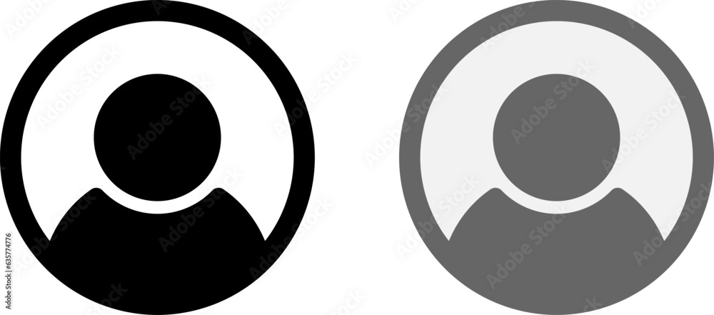 Poster generic anonymous social media web user account profile avatar image symbol icon set. vector image.