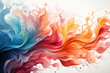Fototapeta na wymiar Harmonious Watercolor Whirls Delicate watercolor swirl - abstract background composition