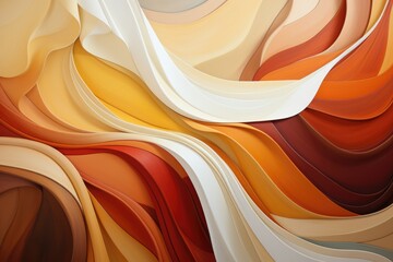 Harmony of Curves Smooth curves in earthy shades - abstract background composition