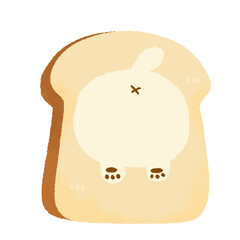 Japan Bread bun funny cats doodle neko pang cute food breakfast