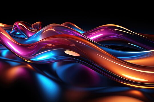 Neon Glow Euphoria Abstract Design - Abstract Background Composition