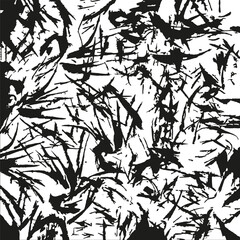 Grunge texture. Monochrome abstract vector background with paint strokes.