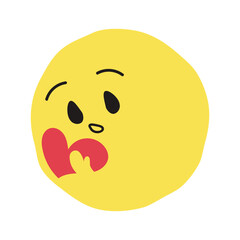 Care emoji flat illustration