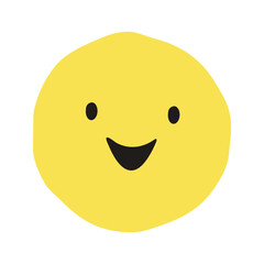 Happy face flat illustration