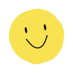 Happy face flat illustration