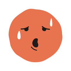 Hot face flat illustration