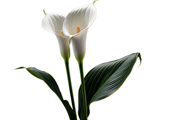 Obraz premium A pretty pair of white Calla lily flower.