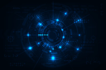 Vector futuristic technology abstract. Hi-tech commucation concept background.